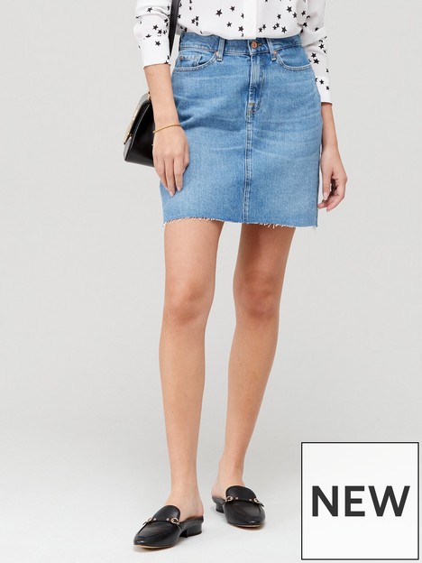 7-for-all-mankind-raw-cut-skirt-blue