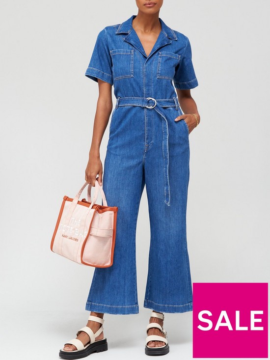 front image of 7-for-all-mankind-irenenbspdenim-jumpsuit-blue