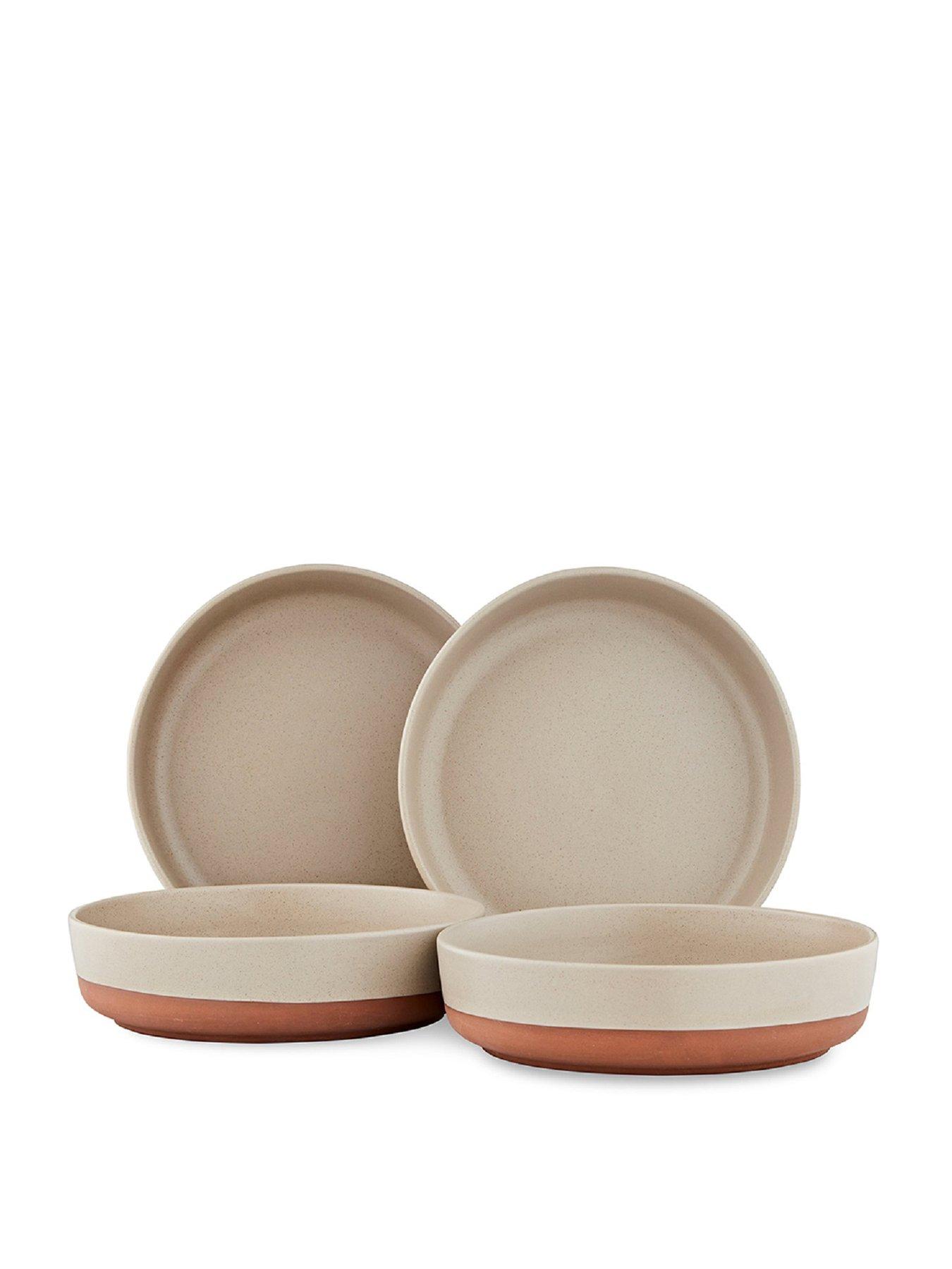 Product photograph of Tower Barbary Amp Oak Verona Stone 4 Piece Pasta Bowl Set from very.co.uk