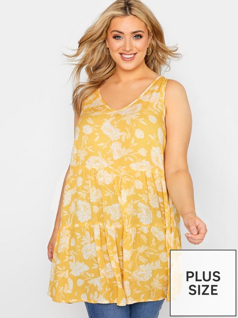 yours-clothing-tiered-tunic-yellow-floral