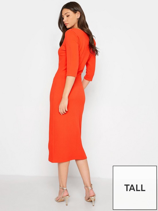 stillFront image of long-tall-sally-orange-notch-neck-dress