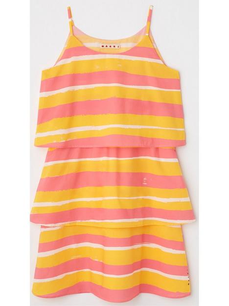 marni-kids-stripe-tier-dress-pinkyellow