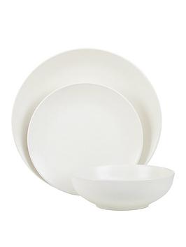 Product photograph of Premier Housewares Cream 12-piece Stoneware Dinner Set from very.co.uk
