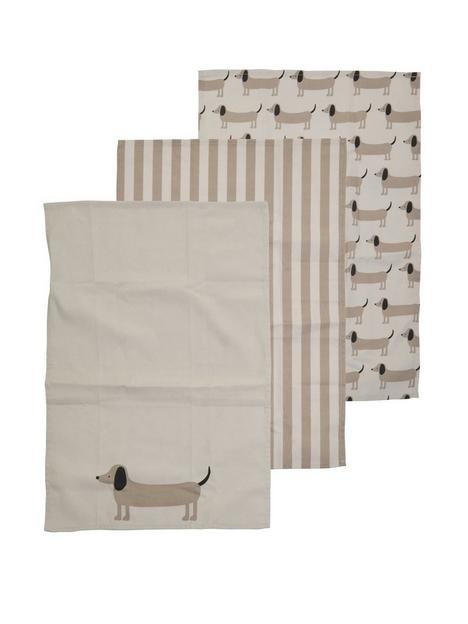premier-housewares-sausage-dog-set-of-3-tea-towels