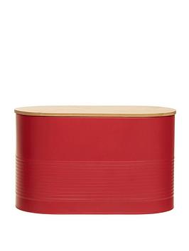 Product photograph of Premier Housewares Alton Red Bread Bin from very.co.uk