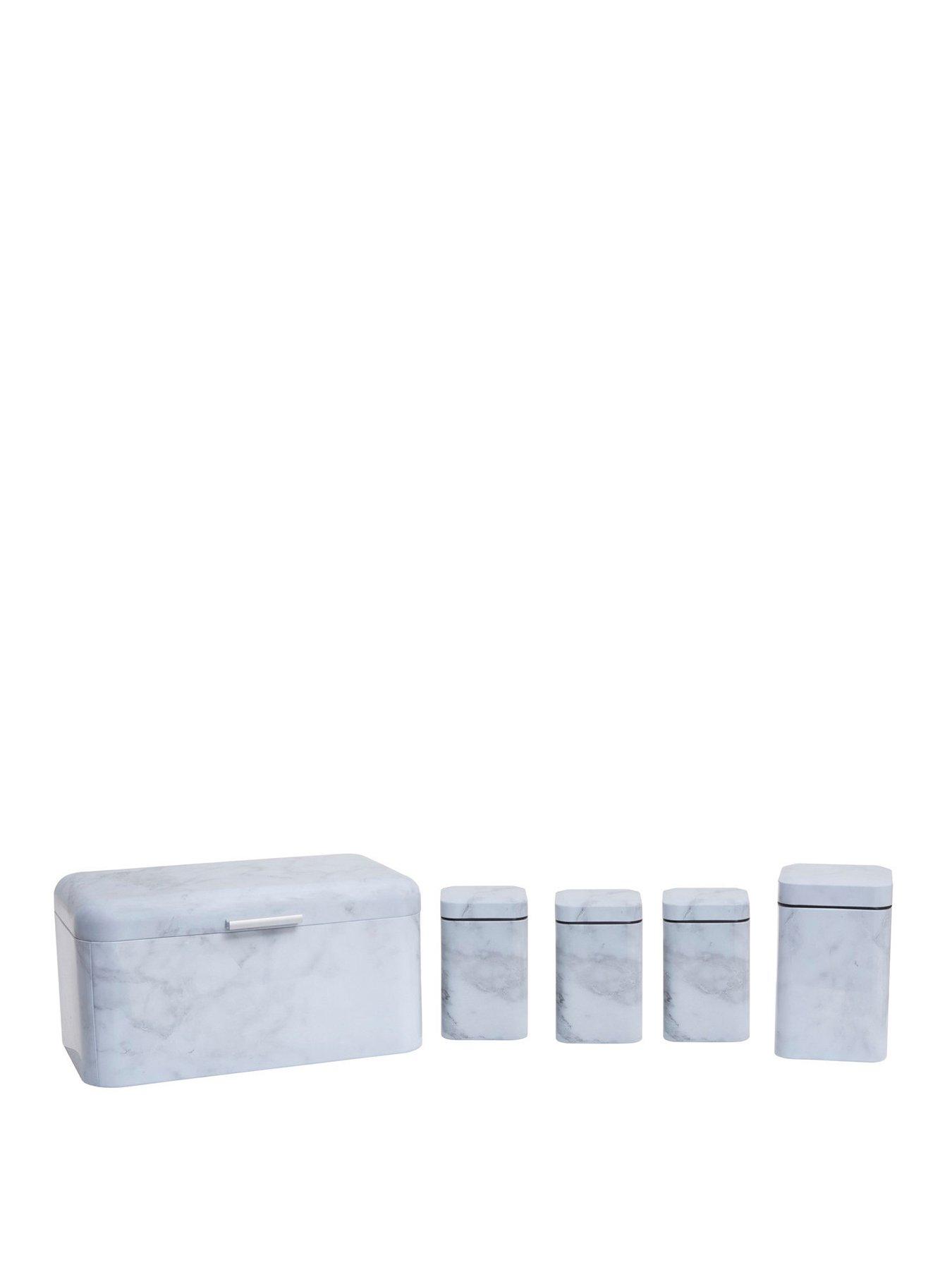 Product photograph of Premier Housewares Marble 5 Piece Kitchen Storage Set from very.co.uk