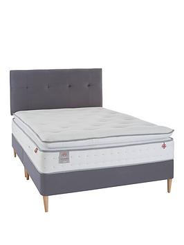 Product photograph of Airsprung Viva 1200 Pocket Luxury Pillowtop Bed Mattress - Grey Headboard Not Included from very.co.uk