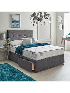 Product photograph of Airsprung Viva 1000 Pocket Ortho Divan - Grey from very.co.uk
