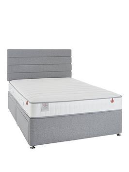 airsprung emme memory divan with mattress options - grey