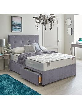 Product photograph of Airsprung Viva Hybrid 1000 Pocket Bed Mattress - Grey from very.co.uk