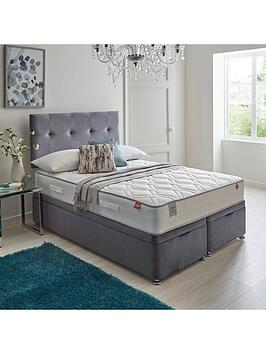 Product photograph of Airsprung Viva Hybrid 1000 Pocket Ottoman Divan - Grey from very.co.uk