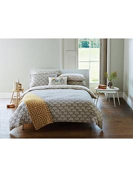 Product photograph of Scion Snow Drop 100 Cotton Duvet Cover Set from very.co.uk