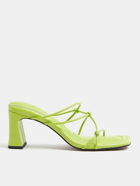 river-island-knot-strappy-block-heel-lime
