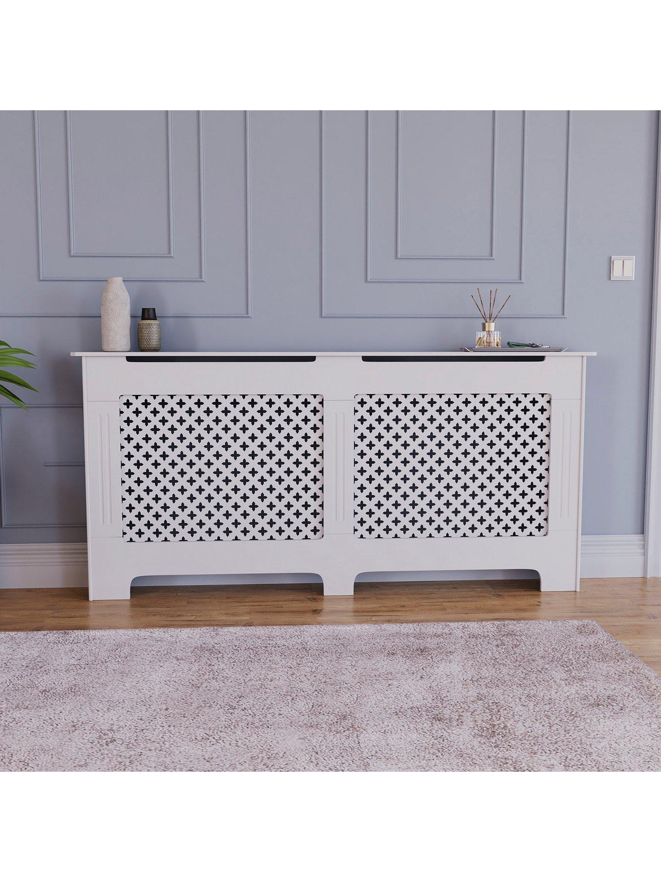 Vida Designs Oxford Extra Large Radiator Cover - White | Very
