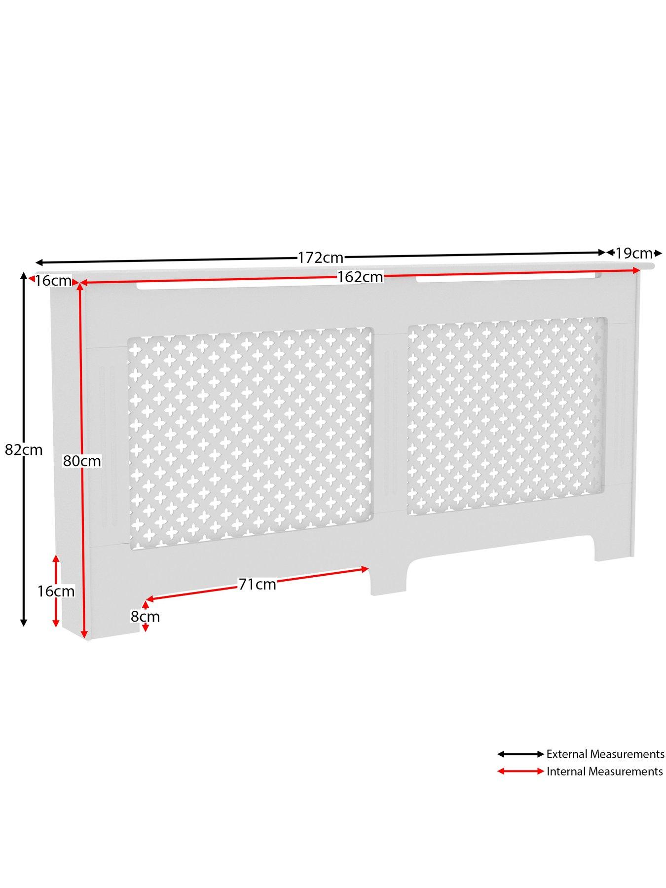 Vida Designs Oxford Extra Large Radiator Cover - White | Very