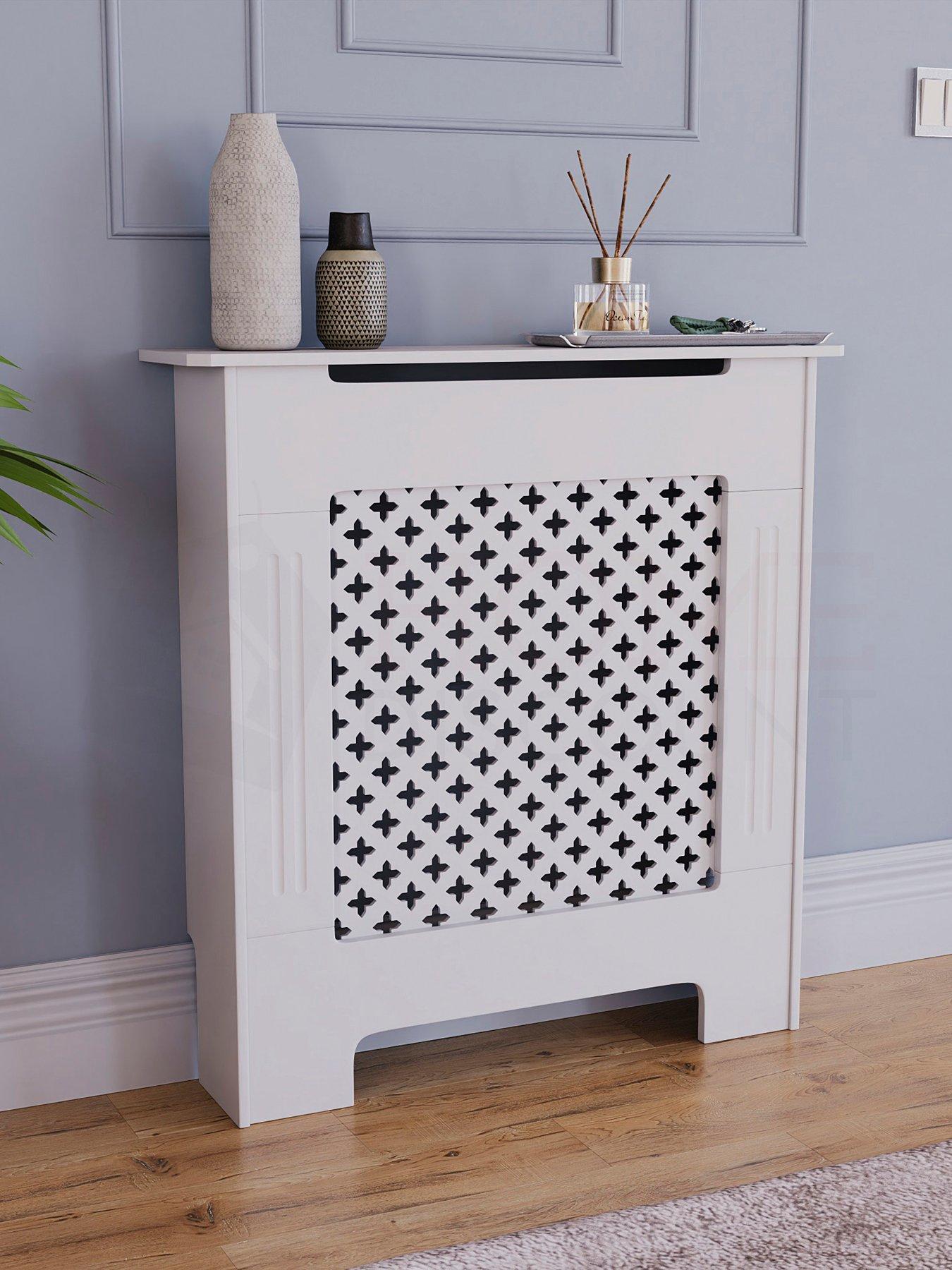 Vida Designs Oxford Small Radiator Cover - White