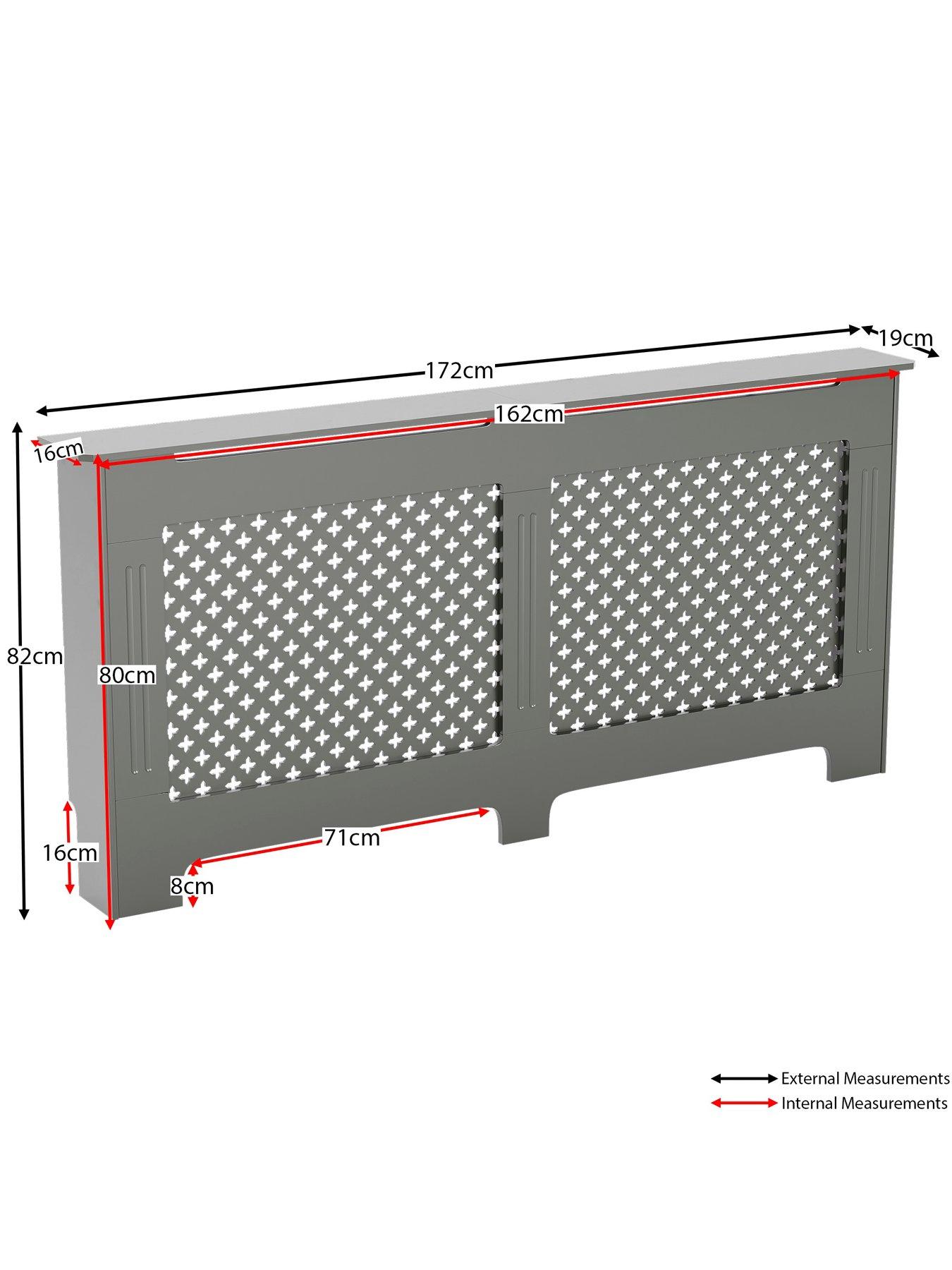 Vida Designs Oxford Extra Large Radiator Cover - Olive Grey | Very