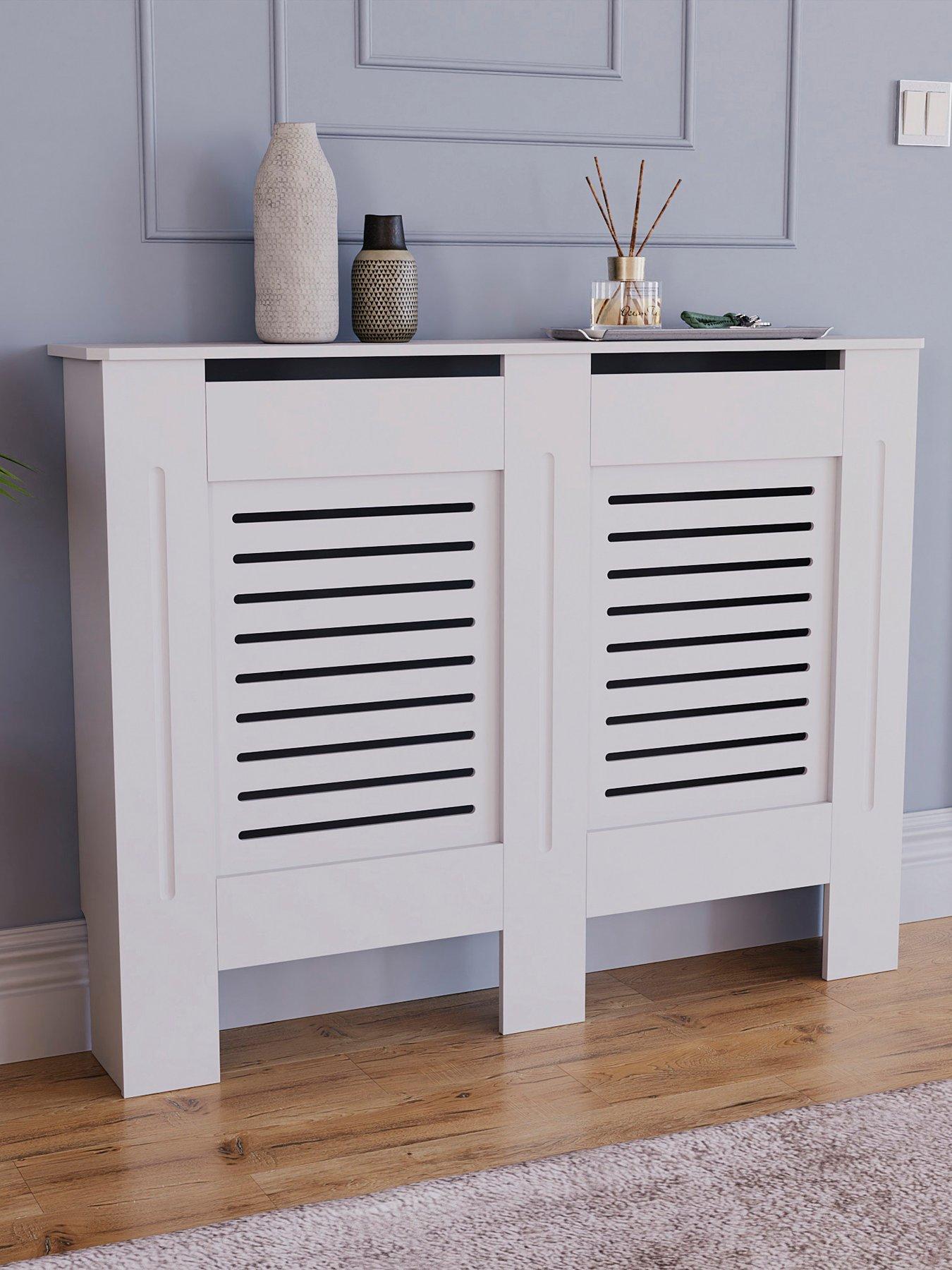 Product photograph of Vida Designs Milton Medium Radiator Cover - White from very.co.uk