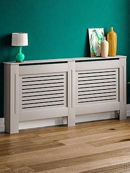 Product photograph of Vida Designs Milton Large Radiator Cover - Grey from very.co.uk