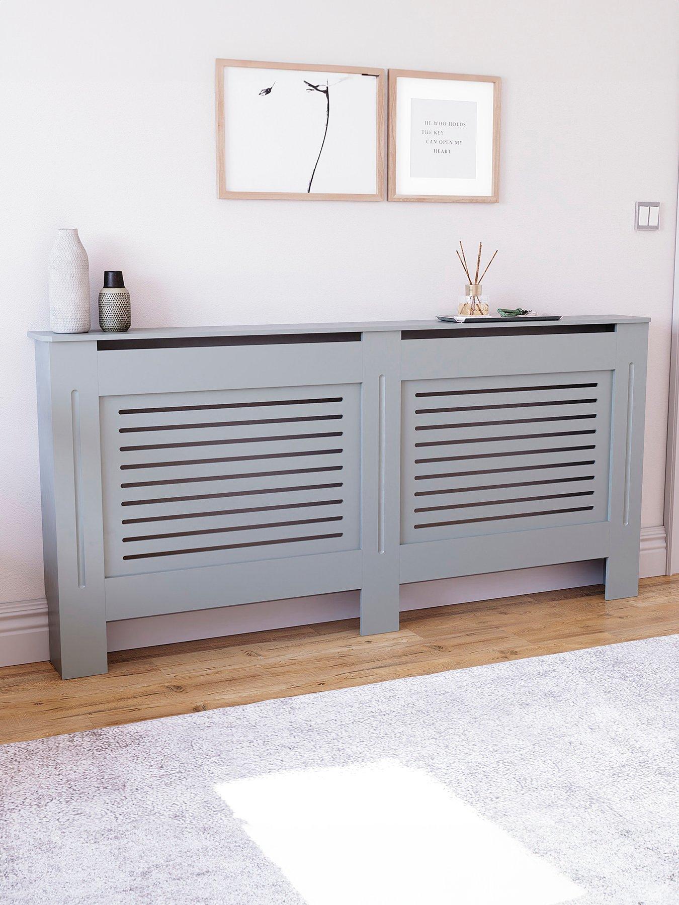 Vida Designs Milton Extra Large Radiator Cover - Grey | very.co.uk