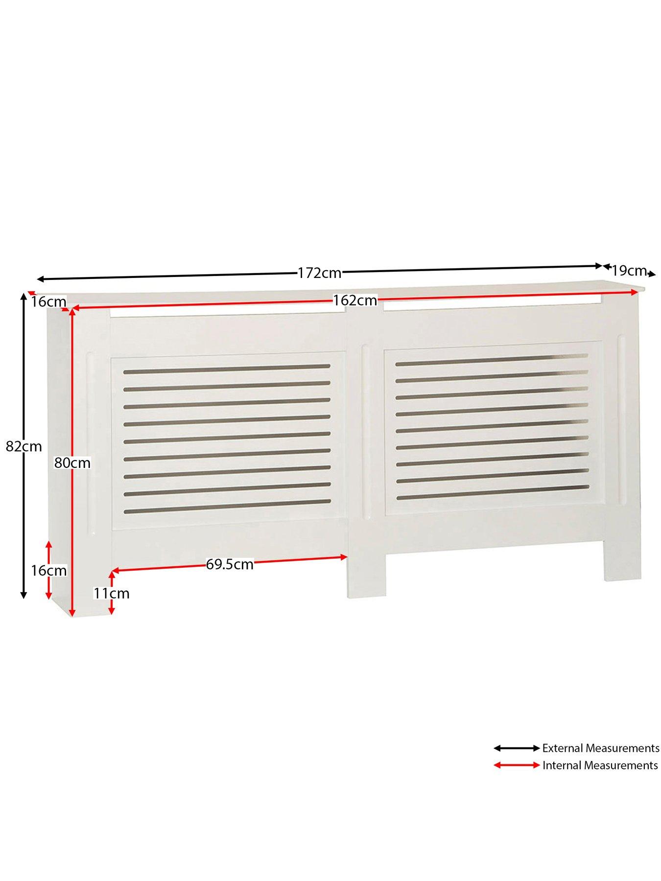 Image 6 of 6 of Vida Designs Milton Extra Large Radiator Cover - White