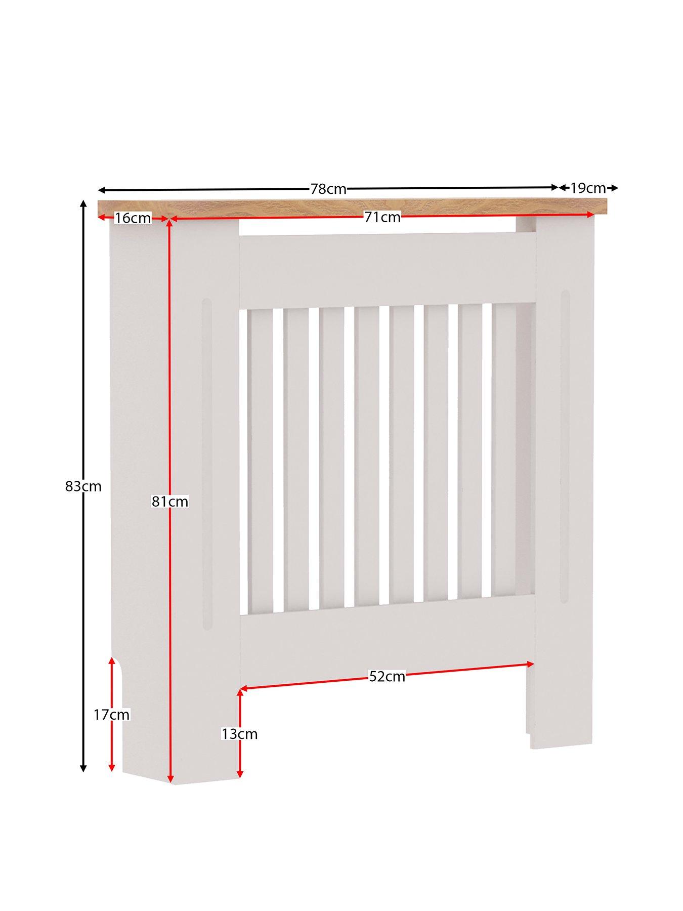 Image 2 of 6 of Vida Designs Arlington Small Radiator Cover - White