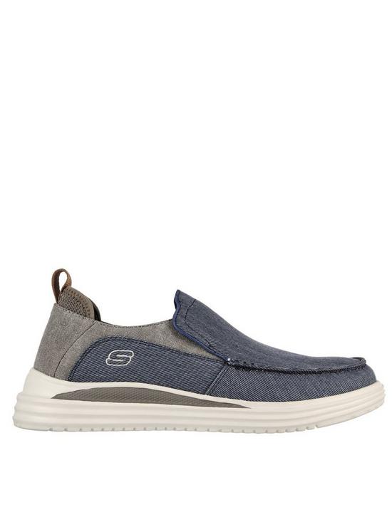 Skechers 204472 - Proven - Evers Casual - Navy/Brown | very.co.uk