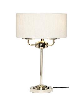 Product photograph of Very Home Mika 3 Light Table Lamp from very.co.uk