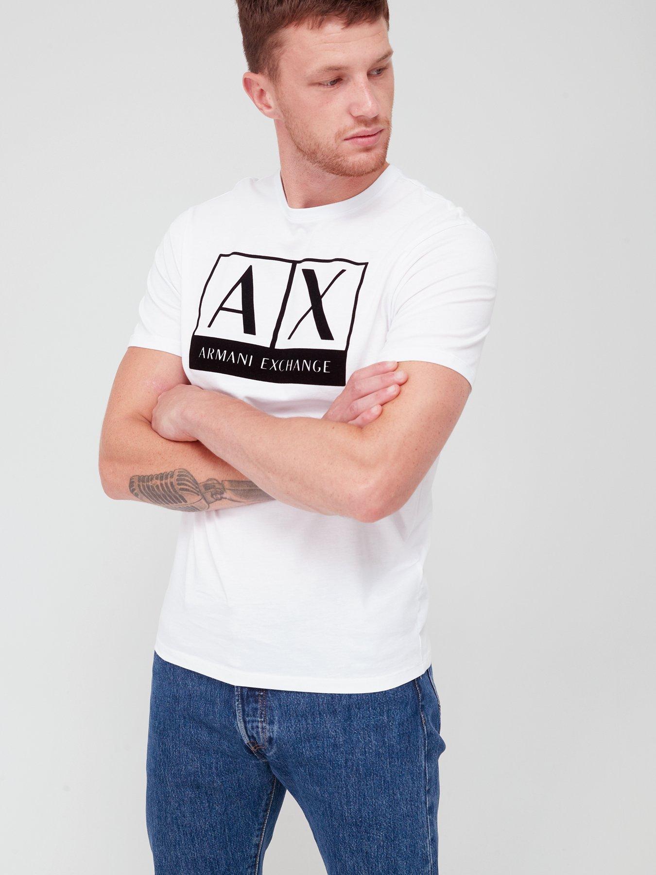 Armani Exchange Ax Textured Logo T-Shirt - White 