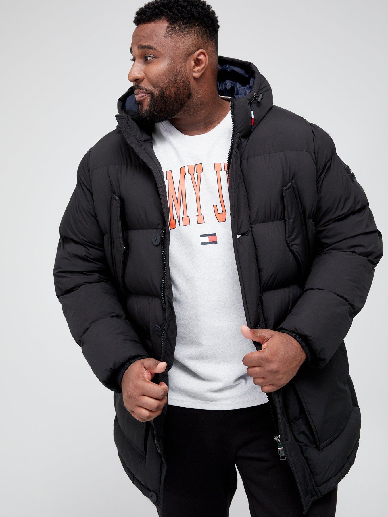 Tommy Hilfiger Big u0026 Tall Essential Rockie Parka - Black | very.co.uk