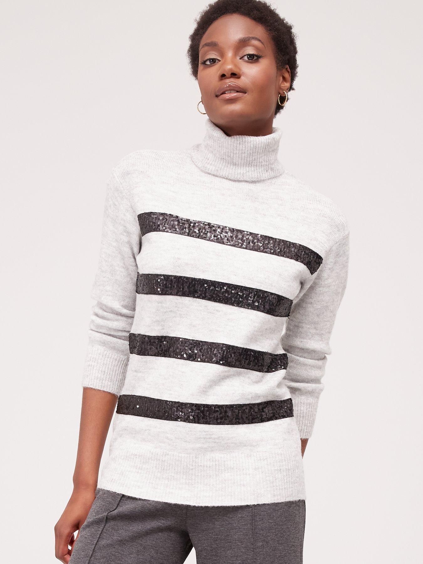 sparkly roll neck jumper