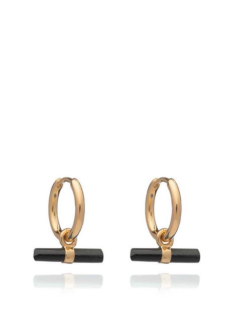rachel-jackson-london-mini-onyx-t-bar-gold-huggie-hoop-earrings
