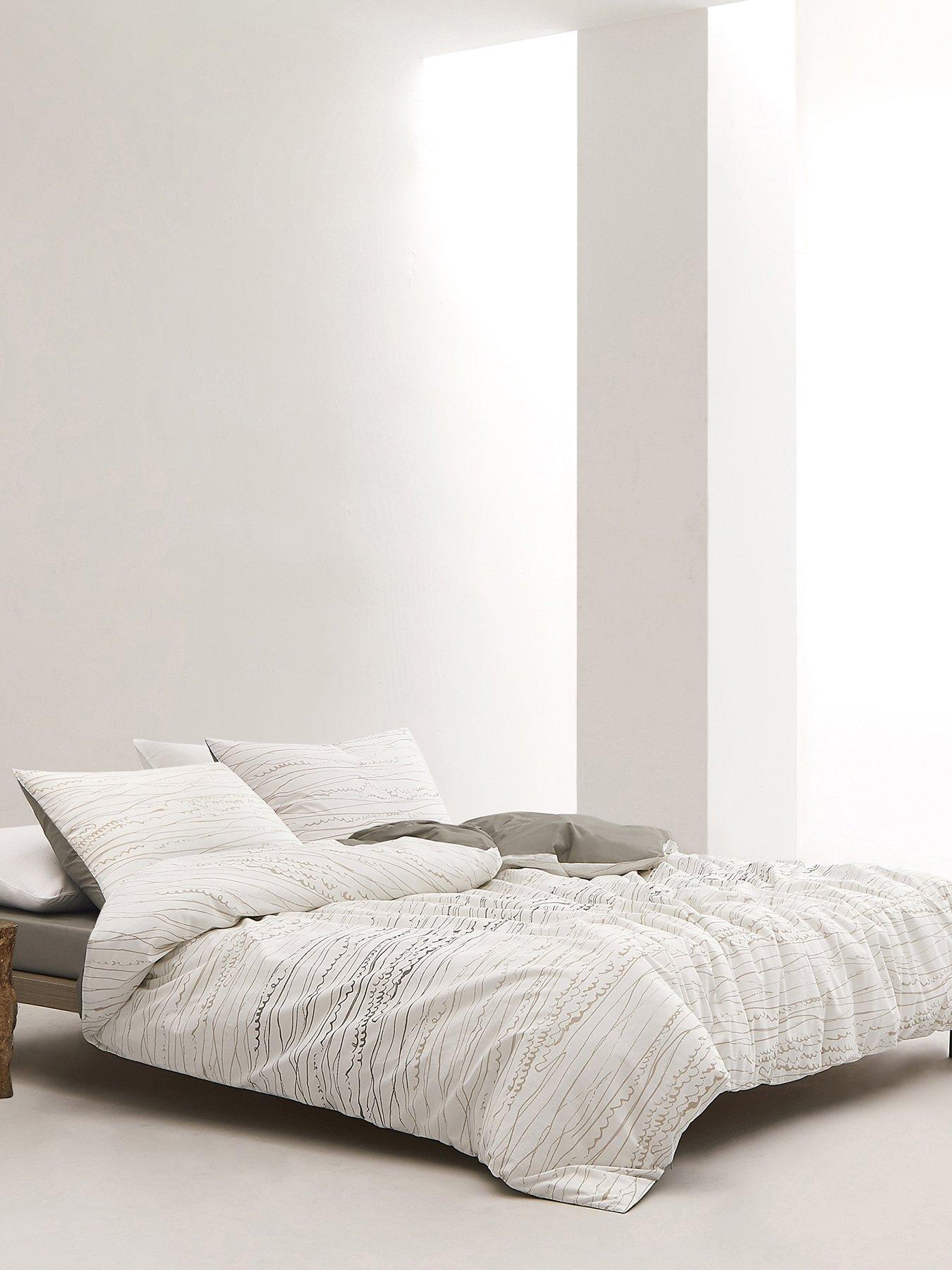 Product photograph of Himeya Vetiver Less Than 4hz Duvet Cover - Grey from very.co.uk