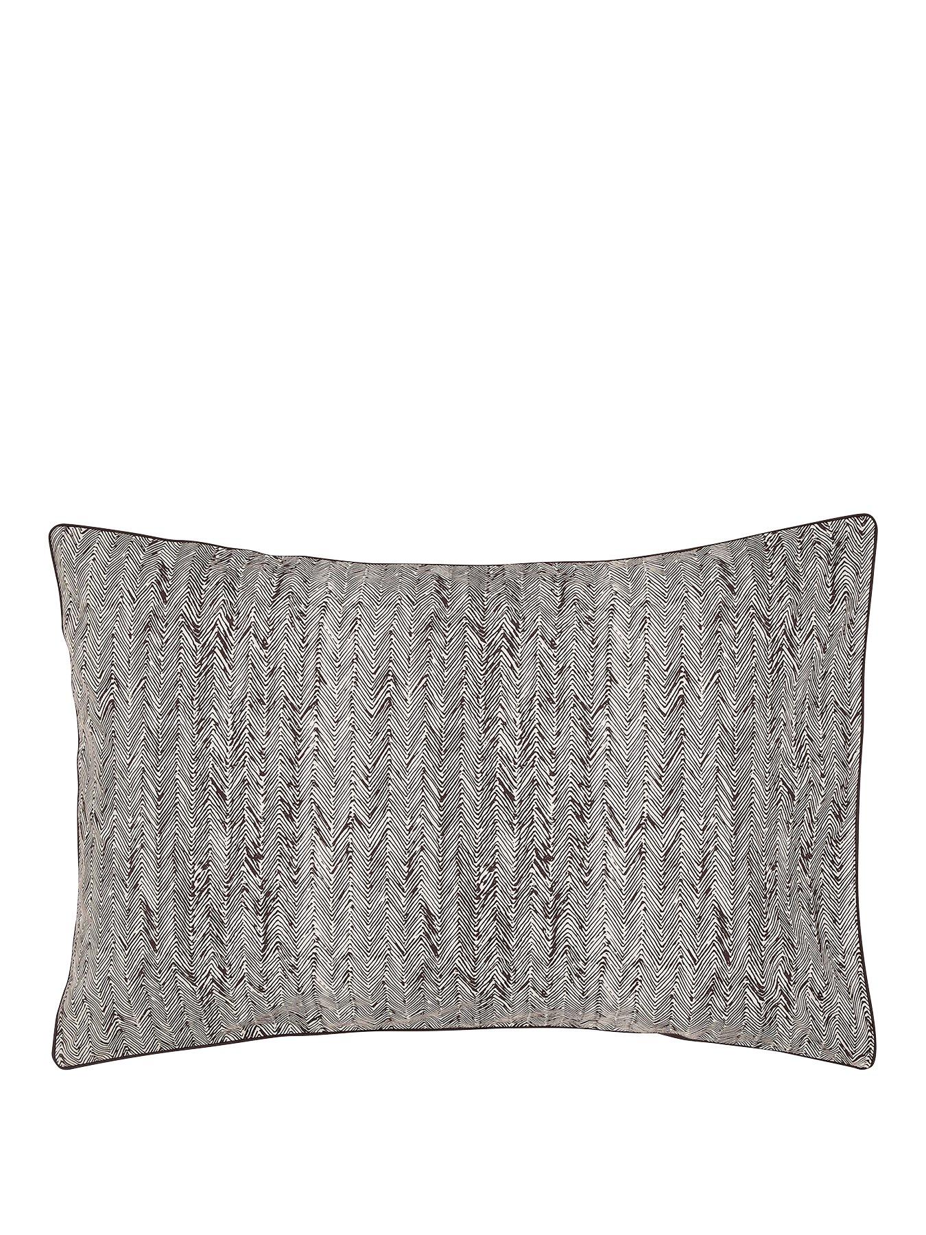 Product photograph of Himeya In Sync Pinstripe Pillowcase Pair - Charcoal from very.co.uk