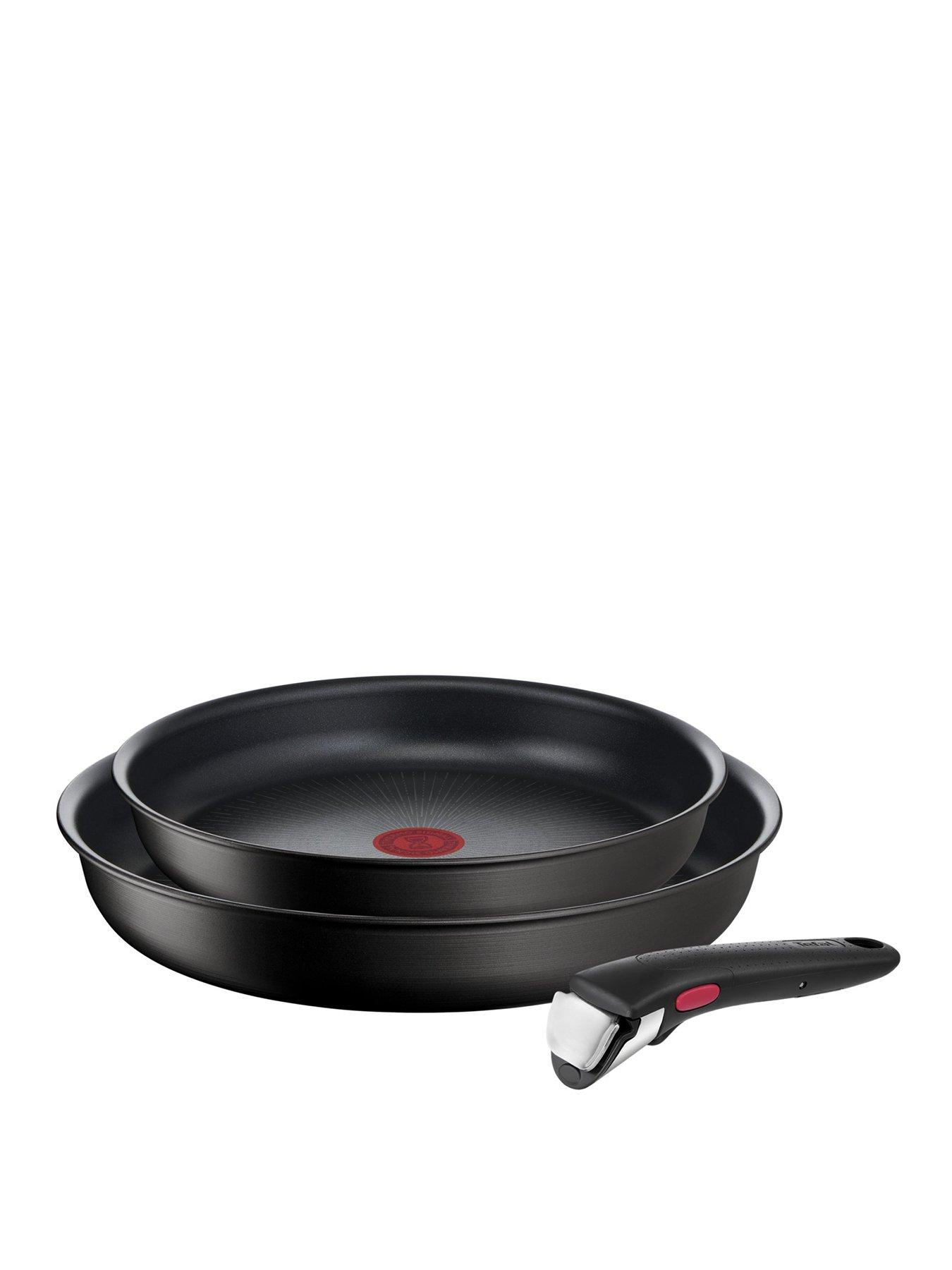 Product photograph of Tefal Ingenio Resist 3pc Removable Handle Stackable Induction Pan Set L3979002 from very.co.uk