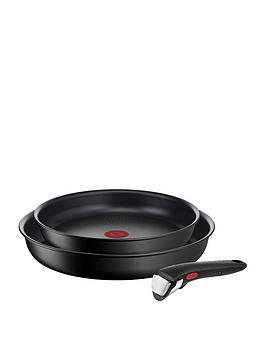 Product photograph of Tefal Ingenio Resist 3pc Removable Handle Stackable Induction Pan Set L3979002 from very.co.uk