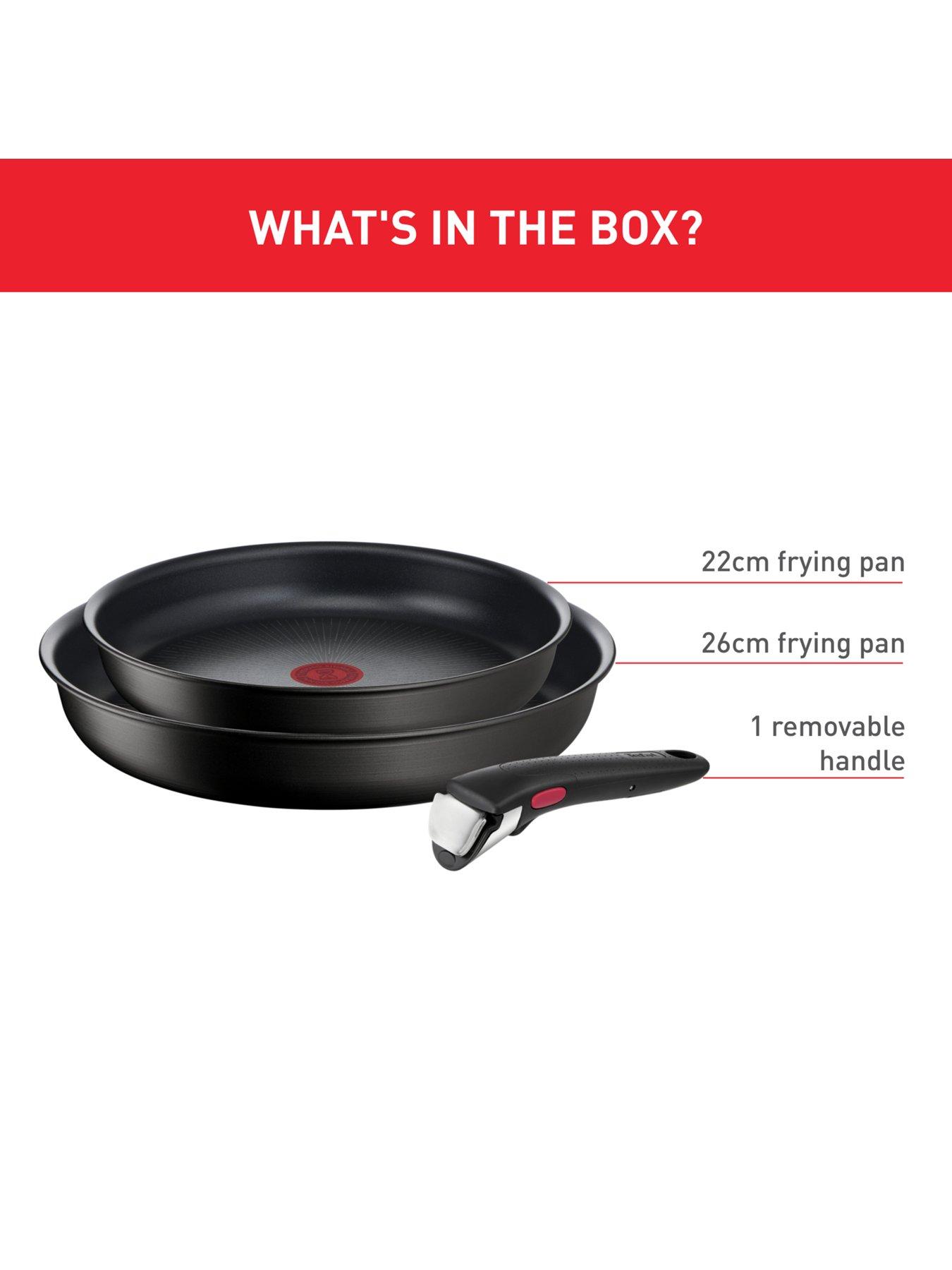 Image 2 of 7 of Tefal Ingenio Eco Resist 3pc Aluminium Stackable Pan Set Black