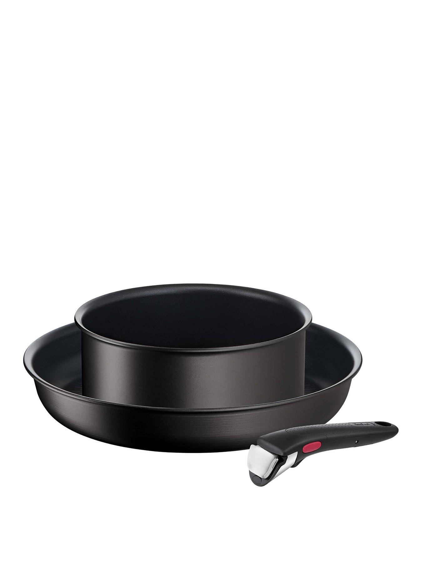 Tefal Ingenio 3pc Removable Handle, Stackable Induction Pan Set L3979053