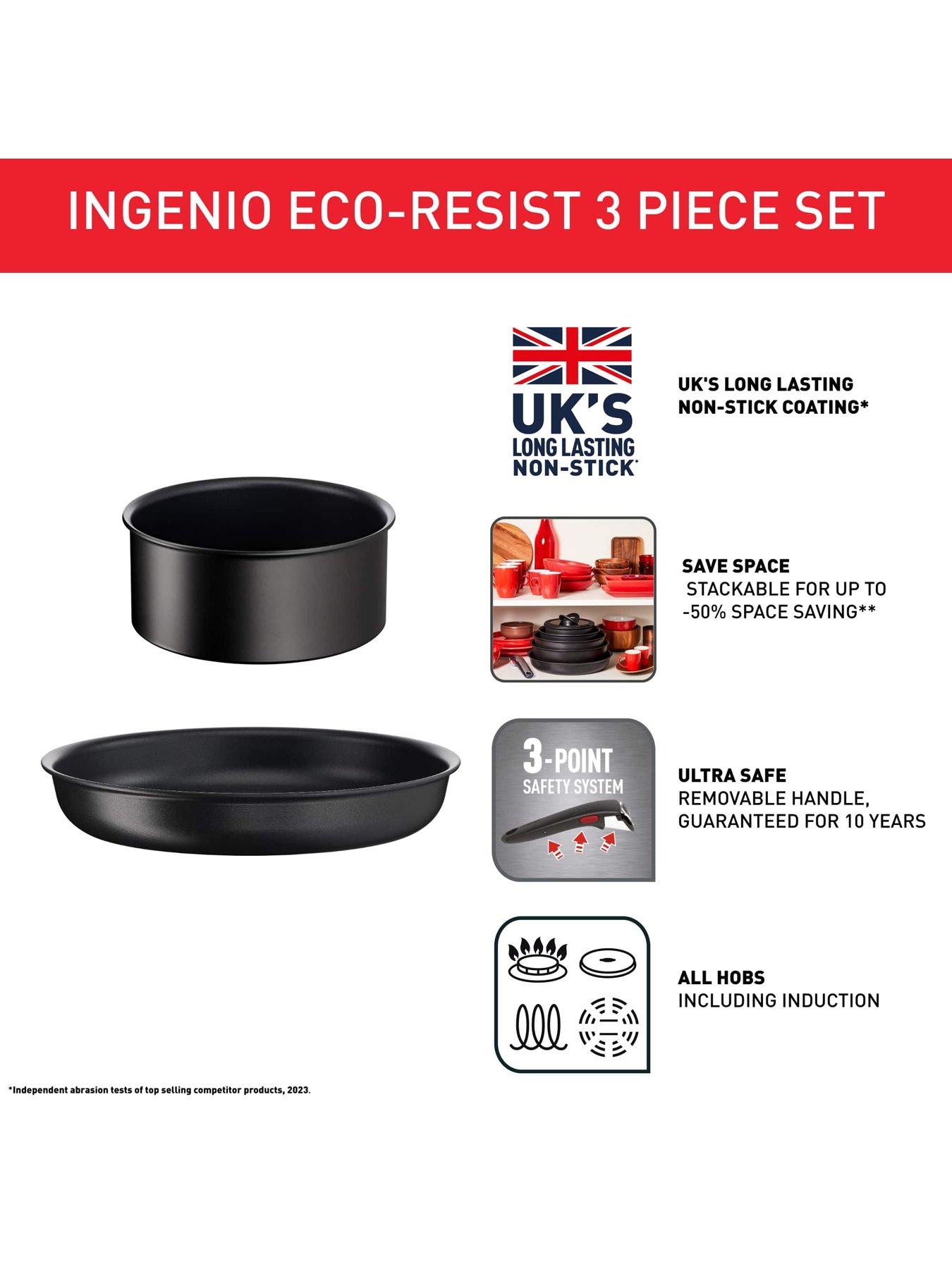 Image 3 of 7 of Tefal Ingenio&nbsp;3pc Removable Handle, Stackable Induction Pan Set L3979053