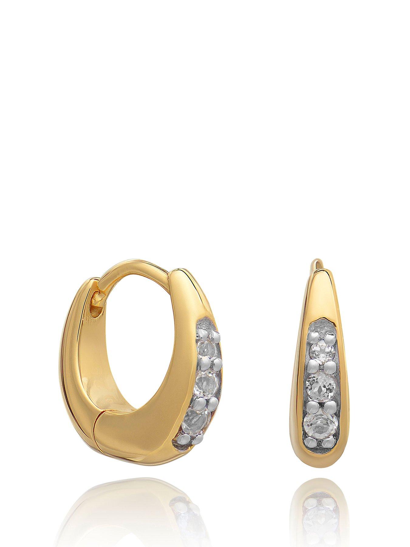 undefined Birthstone Huggie Hoop Earrings
