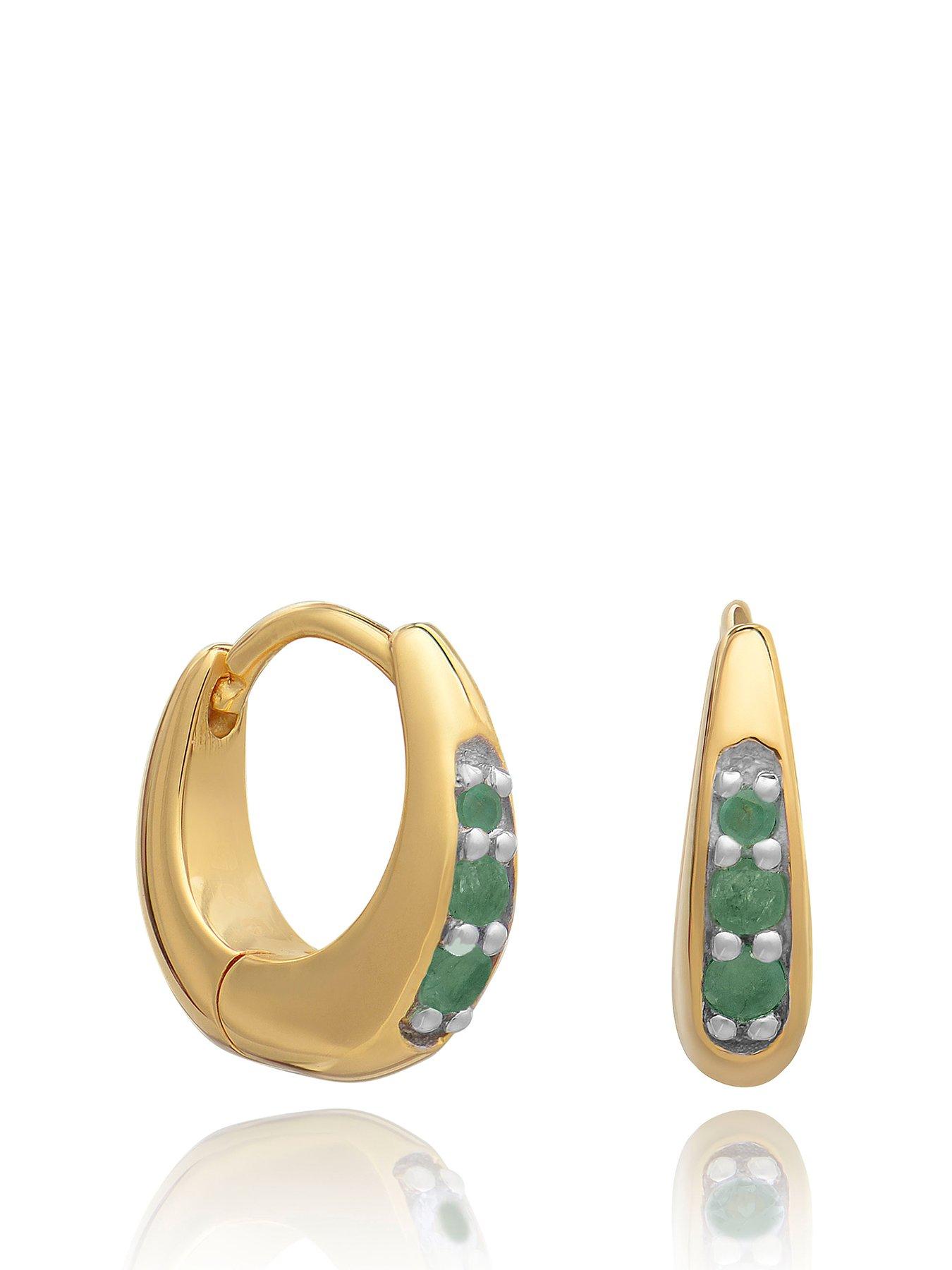 Rachel Jackson Birthstone Huggie Hoop Earrings