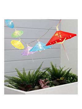 Product photograph of Gardenwize 2m Solar Cocktail Umbrella String Lights 10 Piece from very.co.uk