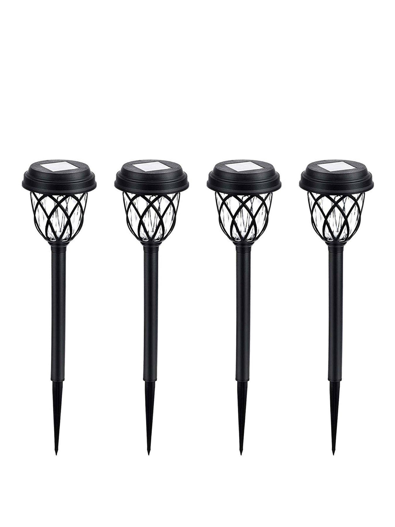 Product photograph of Gardenwize Solar Pathway Stake Lights Pack Of 4 from very.co.uk