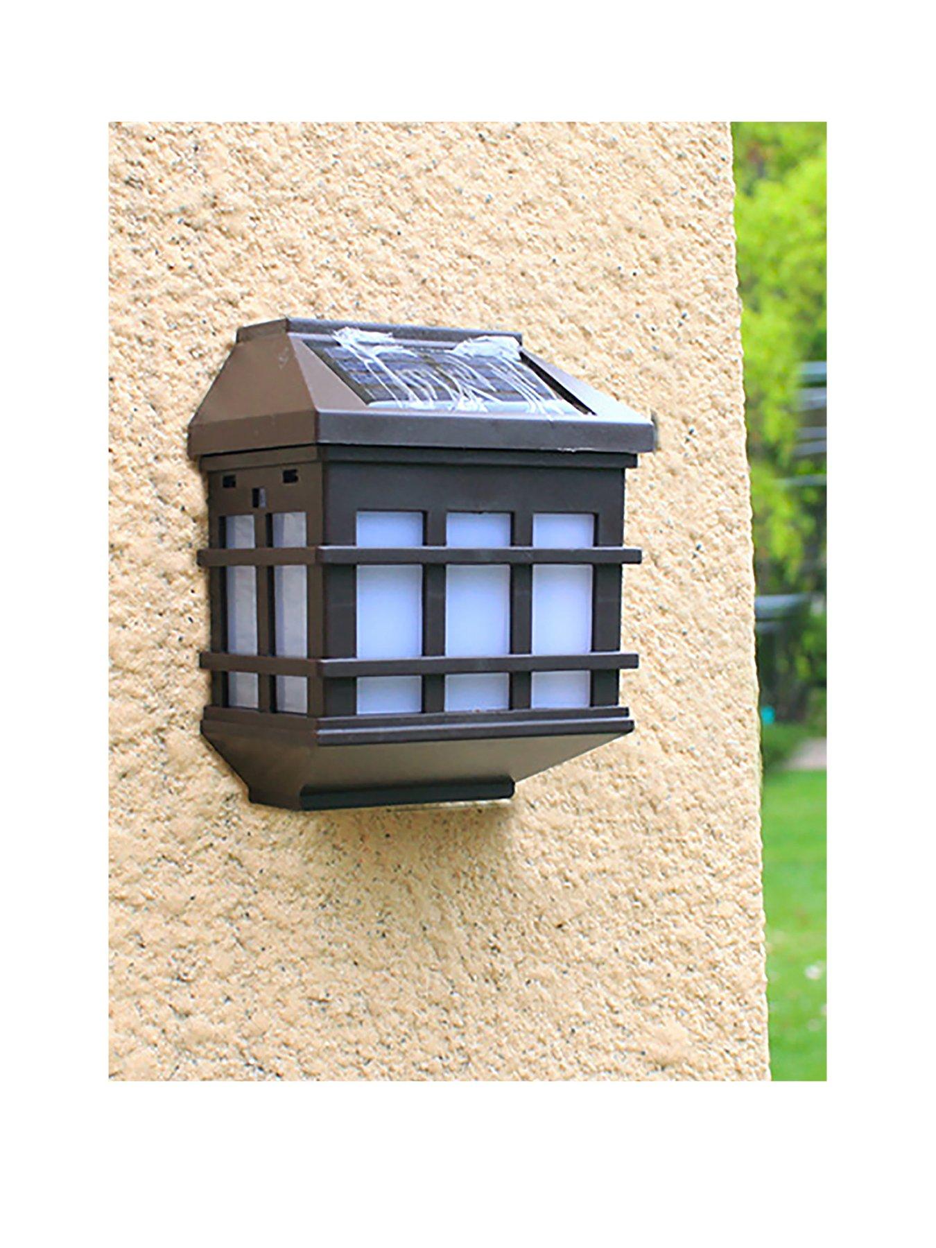 Warm white solar store fence lights