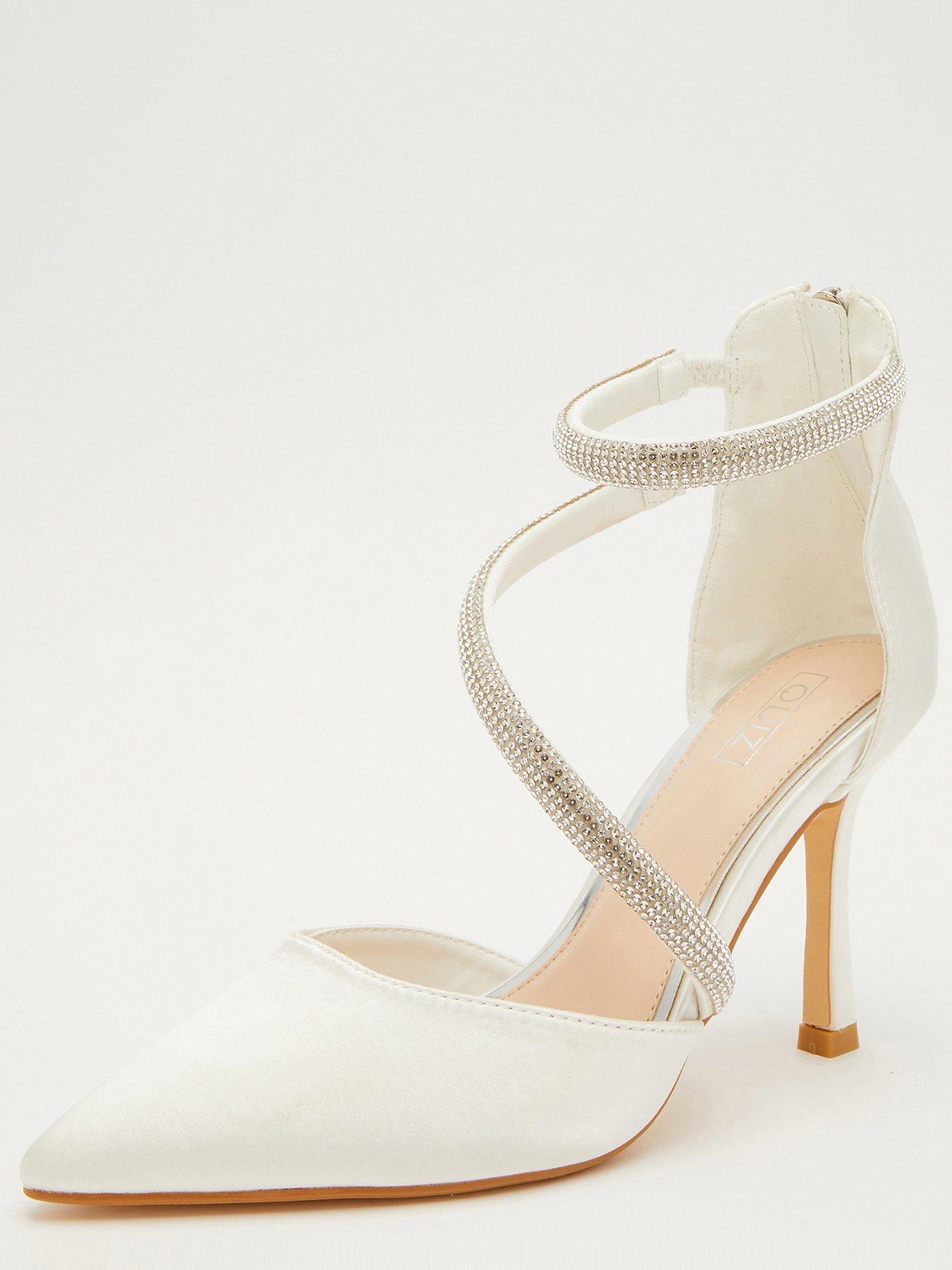 White satin clearance court shoes uk