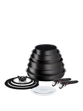 Product photograph of Tefal Ingenio Resist 13pc Removable Handle Stackable Induction Pan Set L3979153 from very.co.uk