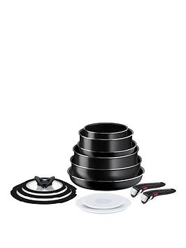 Product photograph of Tefal Ingenio Easy Cook 13pc Removable Handle Stackable Pan Set L1549023 from very.co.uk