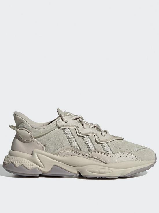 front image of adidas-originals-ozweego-shoes-greywhite