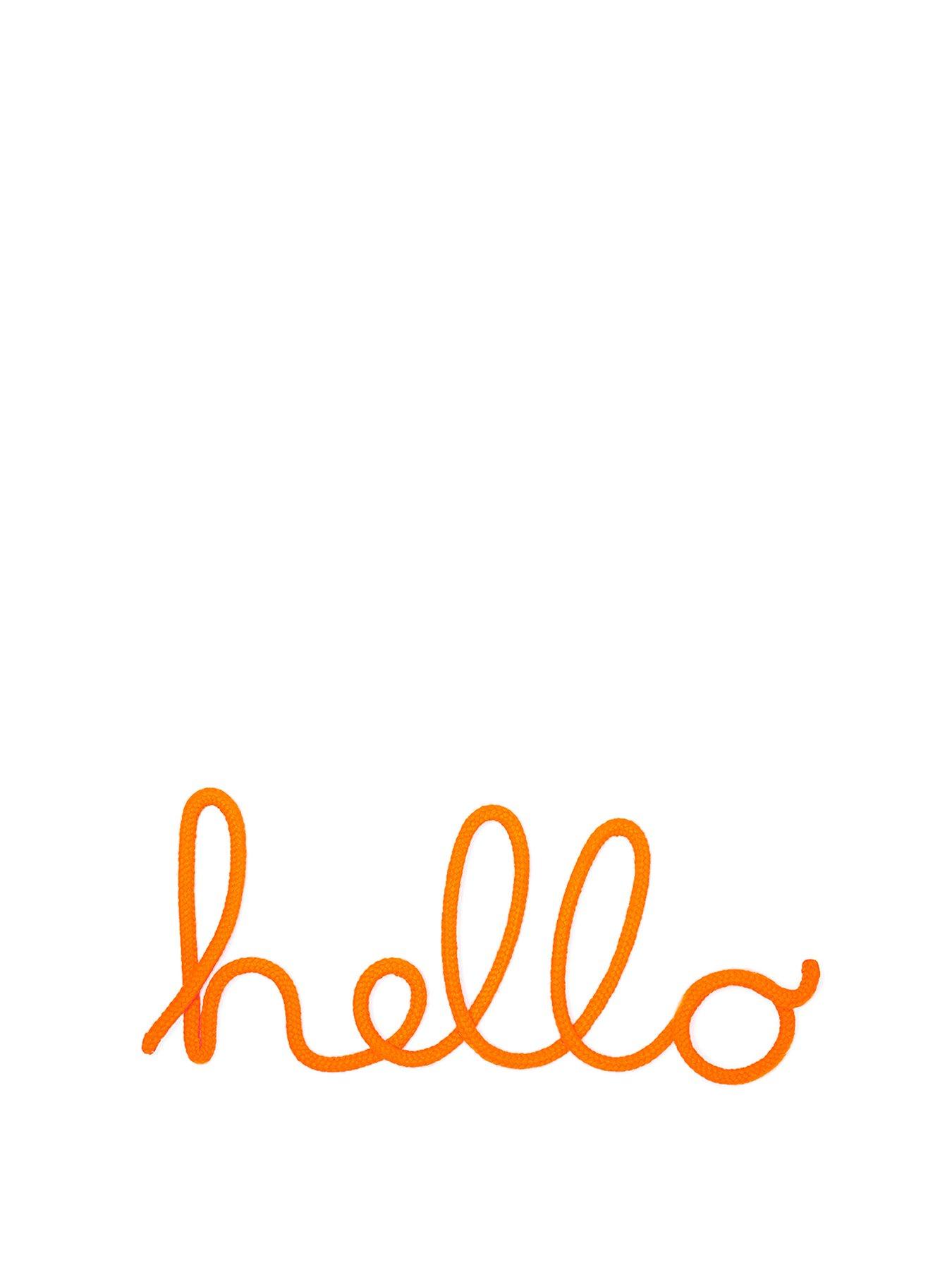 Product photograph of Bombay Duck Hello Rope Word Neon Orange from very.co.uk