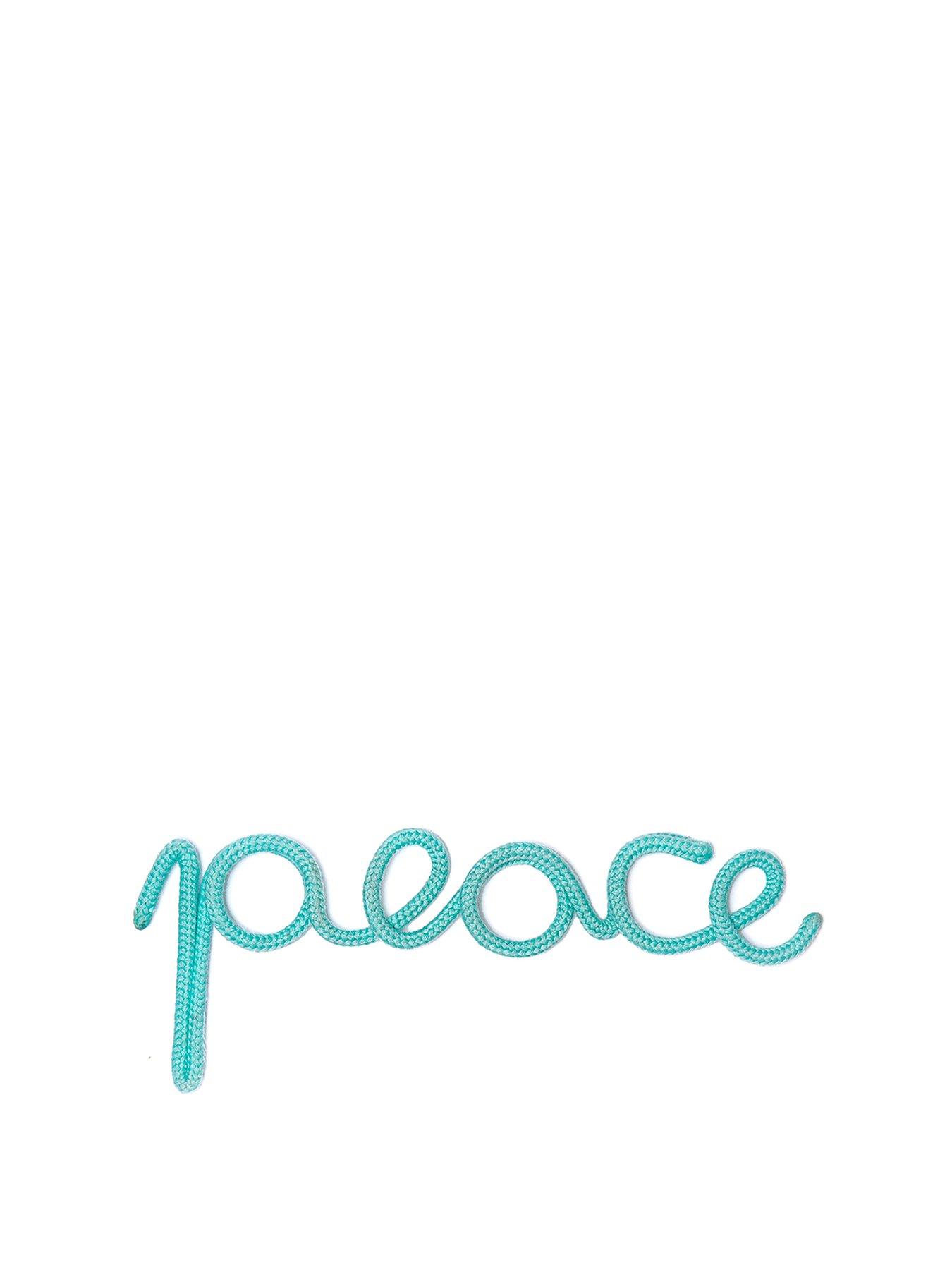 Product photograph of Bombay Duck Peace Rope Word Aqua from very.co.uk